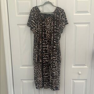 Attitudes by Renee Animal Print Midi Dress
